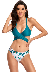 Criss Cross Wrap Floral Bikini