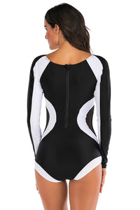UPF 50+ One Piece Long Sleeve Cut Out Swimsuit